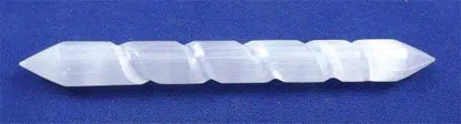 Selenite Twist Double Point Wand