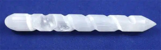 Selenite Twist Single Point Wand