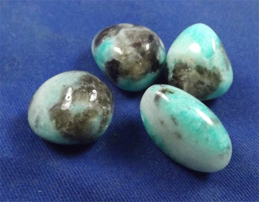 Amazonite And Smoky Quartz Tumbled Stones