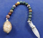 Thousand Layer Quartz Pendulum With Indian Agate And Clear Quartz