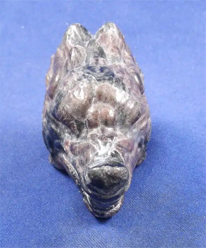 Mahogany Obsidan Wolf Head Skull